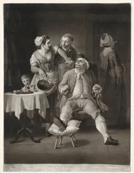 Il libertino punito da negligenza e disprezzo, stampa realizzata da Valentine Green, 1775